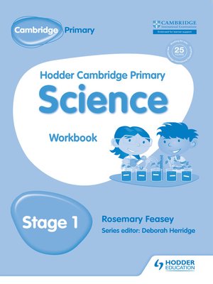 cover image of Hodder Cambridge Primary Science Workbook 1